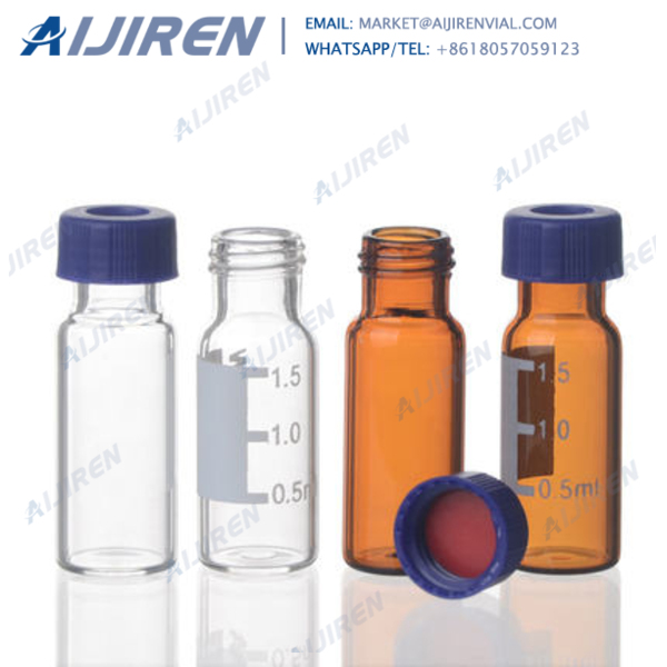 Standard opening clear vials and caps for hplc system